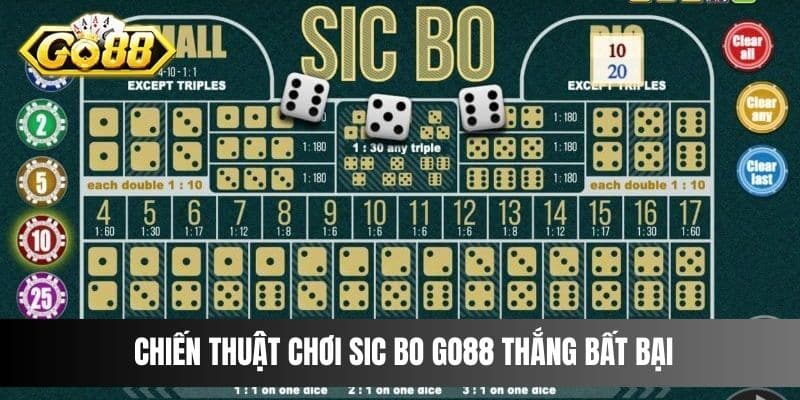 Chiến thuật chơi Sic bo Go88 thắng bất bại