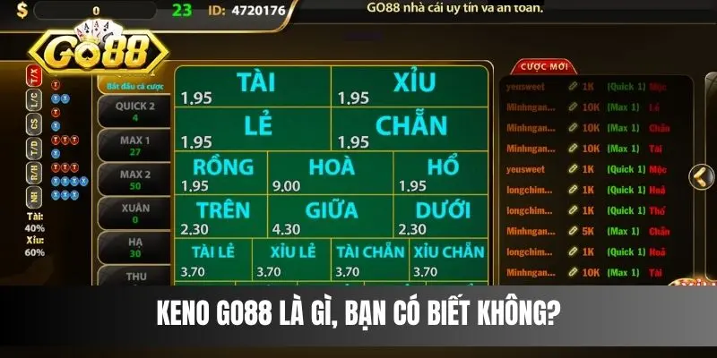 Keno Go88 là gì, bạn có biết không?