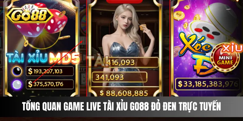 Tổng quan game Live Tài Xỉu Go88 đỏ đen trực tuyến