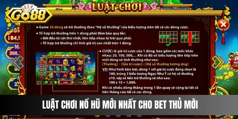 Luật chơi nổ hũ mới nhất cho bet thủ mới