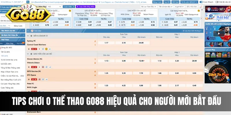 Tips chơi O thể thao Go88 hiệu quả cho người mới bắt đầu